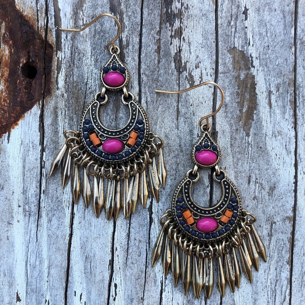 FREE when bundled! Western Tassel Statement Earrings! - Picture 2 of 7